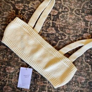 DANIELLE BERNSTEIN Cream Sweater Pull On Bra NWT